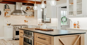 Kitchen remodel by Cabinet Creations in Oakland County with white cabinets