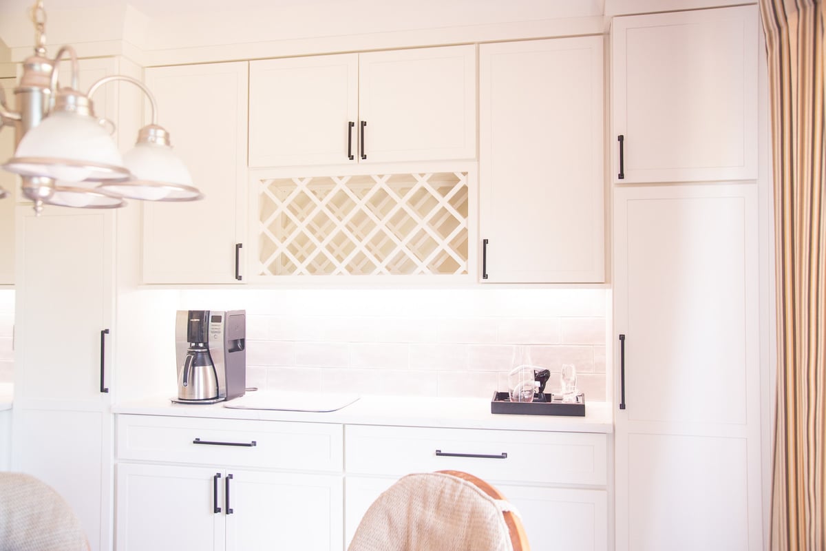 Elegant kitchen design with white cabinetry and subtle under-cabinet lighting by Cabinet Creations in Oakland County, MI