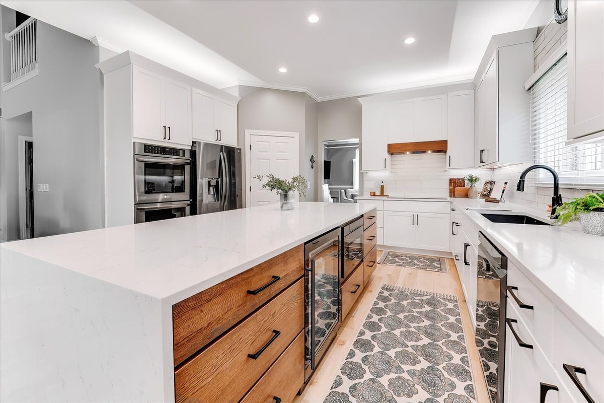 Cabinet Creations custom kitchen with large island and stainless appliances in Oakland County, MI