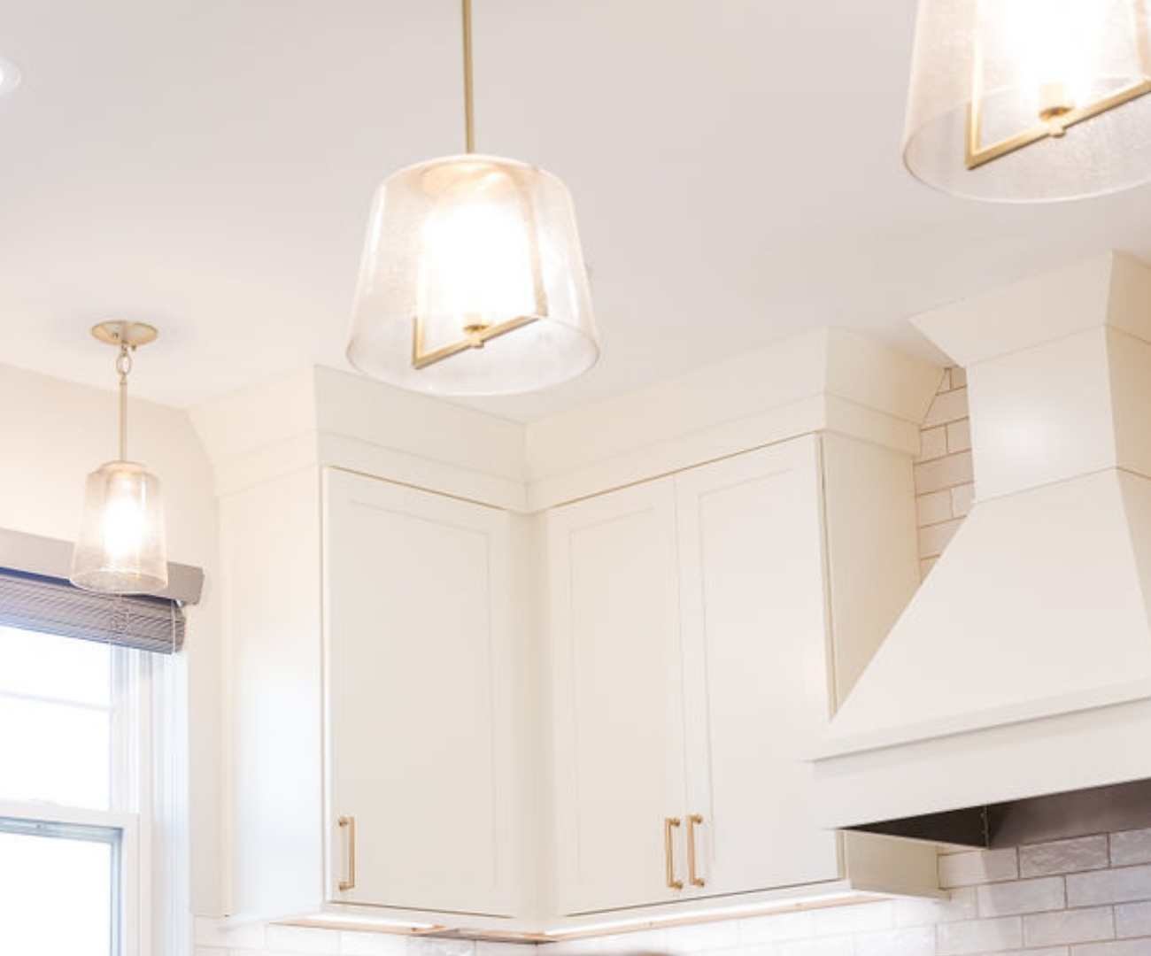 Close-up of white cabinetry in a custom kitchen remodel by Cabinet Creations in Ferndale, MI